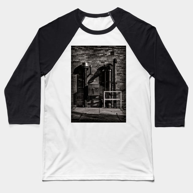 Alleyway Pipes No 3 Baseball T-Shirt by learningcurveca